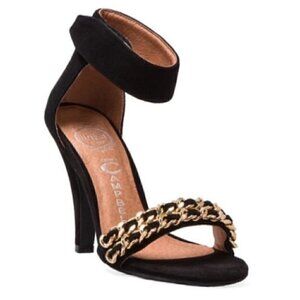 Jeffery Campbell Vintage Black Suede Hough Heels Size 11